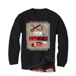 Air Jordan 6 Reverse Infrared Matching T-Shirt, Sweatshirts & Hoodies Black T-Shirt (Cut from a different cloth)| illcurrency