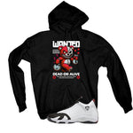 Air Jordan 14 Black Toe Black T-Shirt (Wanted Dead Or Alive)| illcurrency