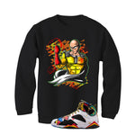Air Jordan 7 Miro Matching T-Shirt Black T-Shirt (1 Punch)| illcurrency