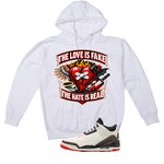 Air Jordan 3 OG World’s Best Dad Matching T-Shirt, Sweatshirts, & Hoodies White T-Shirt (The love is fake)| illcurrency