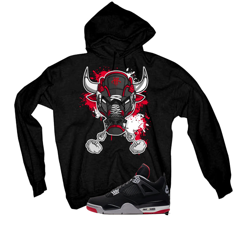 Air Jordan 4 Bred Matching T-Shirt Bull #4