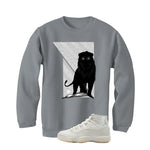 Air Jordan 11 WMNS Pearl Matching T-Shirt, Sweatshirts & Hoodies Grey T-Shirt (Lion)| illcurrency