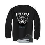 Air Jordan 12 Black/Wolf Grey Black T-Shirt (Chaos)| illcurrency