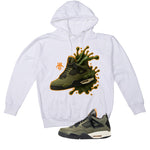 Undefeated x Air Jordan 4 White T-Shirt (Splash Shoe)| illcurrency