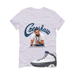 Air Jordan 9 Flint Grey Matching T-Shirt, Sweatshirts & Hoodies White T-Shirt (Crenshaw)| illcurrency