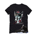 Air Jordan 5 Black Metallic Reimagined Black T-Shirt (Graffiti Angel)| illcurrency