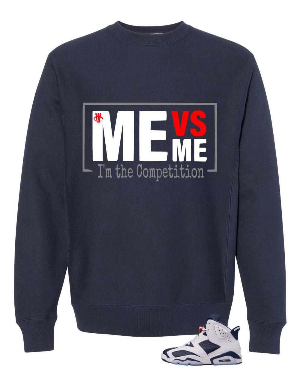 Air Jordan 6 Olympic | illcrrency Navy Blue T-Shirt (Me vs Me)| illcurrency