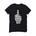 Air Jordan 4 Black Cat Matching T-Shirt, Sweatshirts & Hoodies Black T-Shirt (Middle Finger)| illcurrency