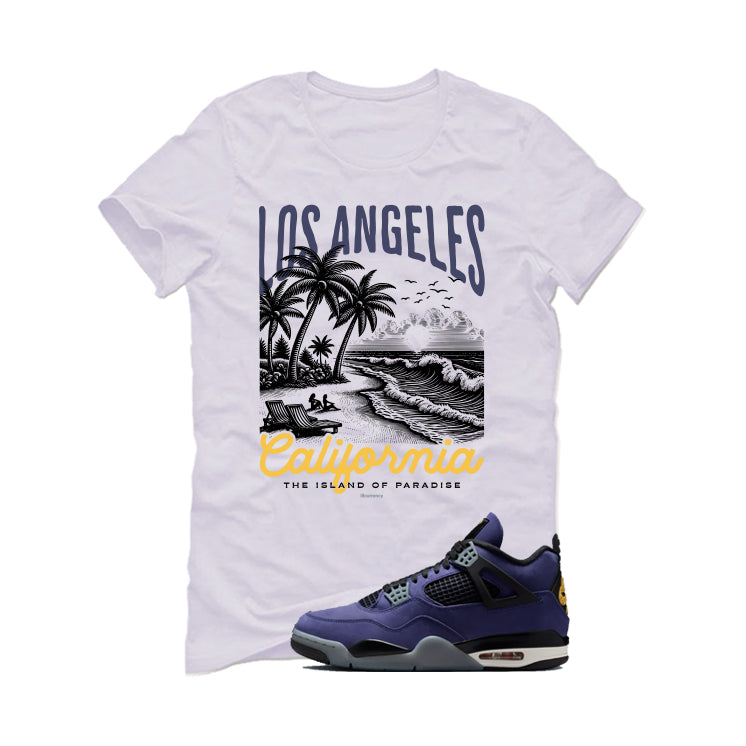 Air Jordan 4 OG Lakers Matching T-Shirt, Sweatshirts & Hoodies White T-Shirt (Los Angeles)| illcurrency