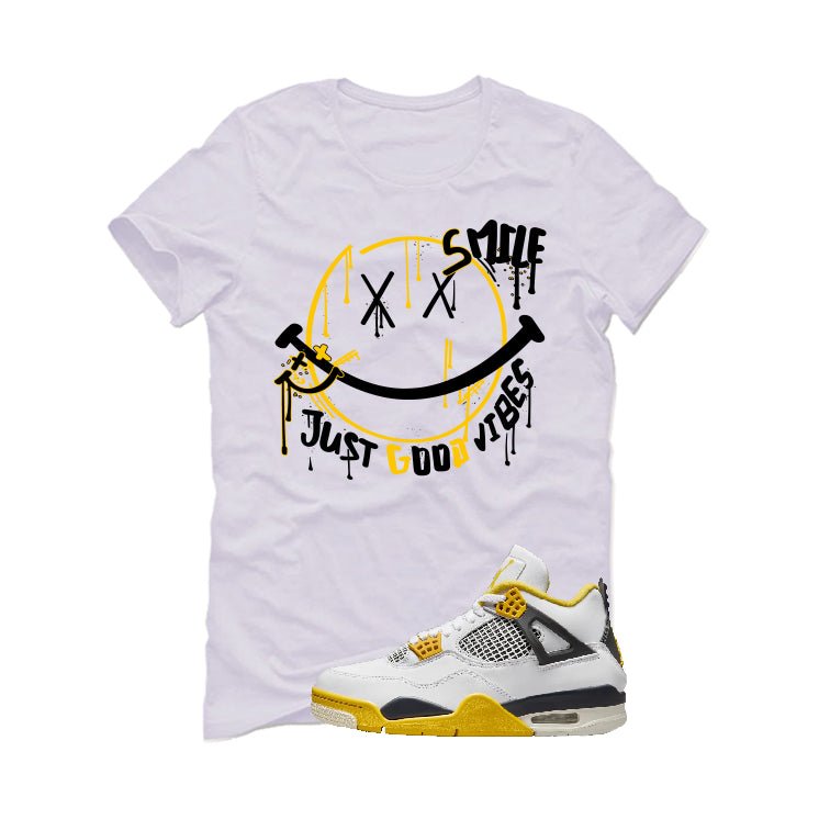 Air Jordan 4 WNNS “Vivid Sulfur” | illcurrency White T-Shirt (Smile)
