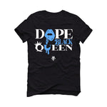 Air Jordan 1 "UNC Toe" Black T-Shirt (Dope Black Queen)