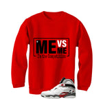 Air Jordan 8 Bugs Bunny Matching T-Shirt, Sweatshirts & Hoodies Red T-Shirt (Me Vs Me)| illcurrency