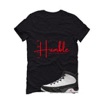 Air Jordan 9 OG Space Jam Matching T-Shirt Black T-Shirt (Stay Humble)| illcurrency