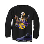 Air Jordan 4 OG Lakers Matching T-Shirt, Sweatshirts & Hoodies Black T-Shirt (Black Mamba)| illcurrency