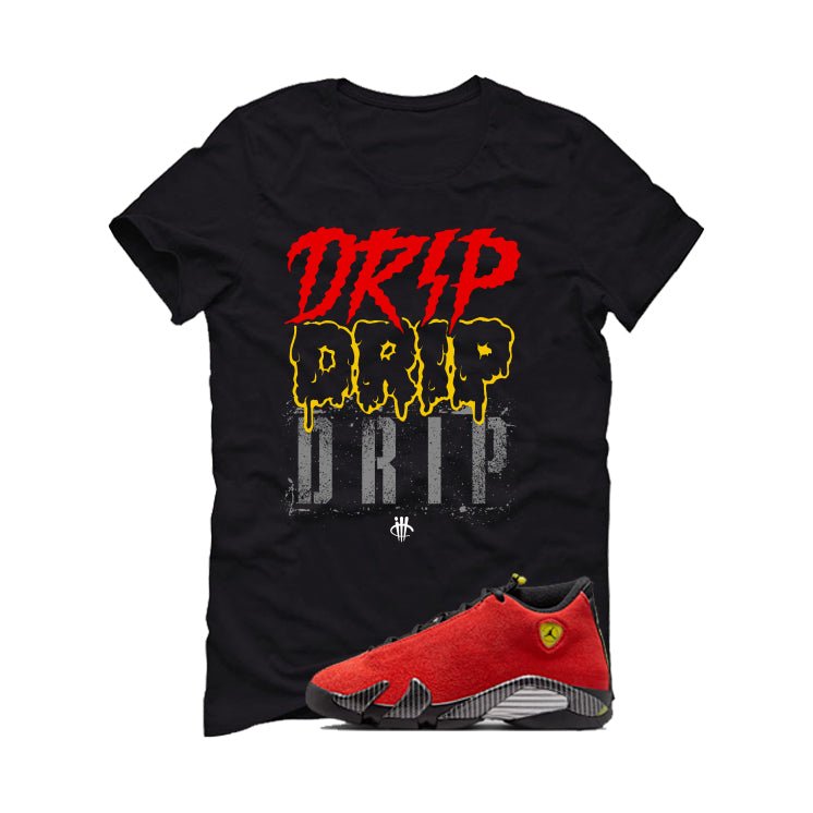 Air Jordan 14 Ferrari Black T-Shirt (Drip Drip)| illcurrency