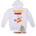 Air Jordan 5 Sunset Matching T-Shirt Love Is Fake