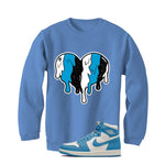 Air Jordan 1 High OG UNC Reimagined Carolina Blue T-Shirt (Heart)| illcurrency