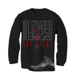 Air Jordan 10 Shadow Matching T-Shirt, Sweatshirts & Hoodies Black T-Shirt (Blessed not lucky)| illcurrency