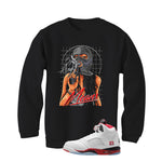 Air Jordan 5 Fire Red Black Tongue Black T-Shirt (By Any Means)| illcurrency