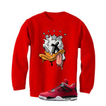 Air Jordan 4 Toro Bravo Matching T-Shirt, Sweatshirts, & Hoodies Red T-Shirt (Ducked)| illcurrency