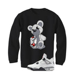 Air Jordan 4 White Cement Black T-Shirt (Big Teddy)| illcurrency