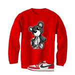 Air Jordan 1 Low OG Chicago Matching T-Shirt, Sweatshirts & Hoodies Red T-Shirt (Big Teddy)| illcurrency
