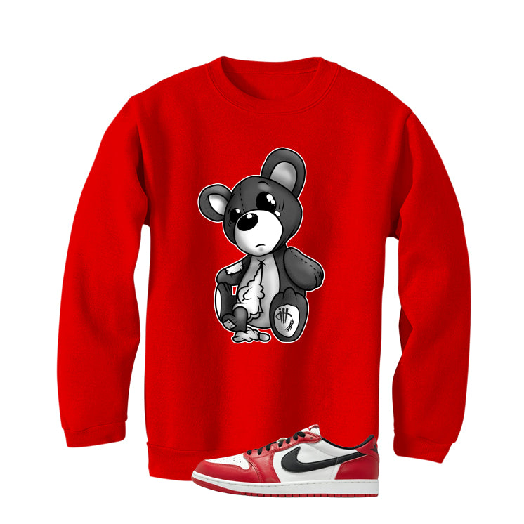 Air Jordan 1 Low OG Chicago Matching T-Shirt, Sweatshirts & Hoodies Red T-Shirt (Big Teddy)| illcurrency