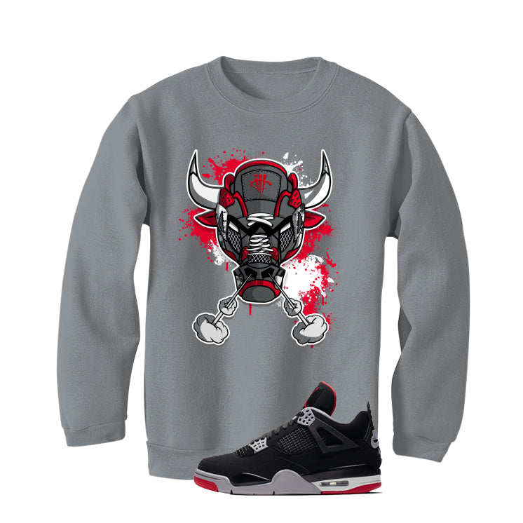 Air Jordan 4 Bred Matching T-Shirt Bull #4