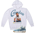 Air Jordan 4 Denim Worn Blue White T-Shirt (Crenshaw)| illcurrency