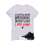 Nike Air Zoom Flight ’98 The Glove Matching T-Shirt White T-Shirt (I Gotta Stop Spending Money)| illcurrency