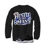 Air Jordan 11 Low Space Jam Black T-Shirt (Hustle By Any Means)| illcurrency