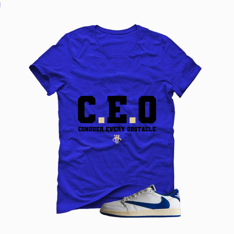 Travis Scott x Fragment x Air Jordan 1 Low OG 2025 Matching T-Shirt, Sweatshirts & Hoodies Royal Blue T-Shirt (Ceo)| illcurrency