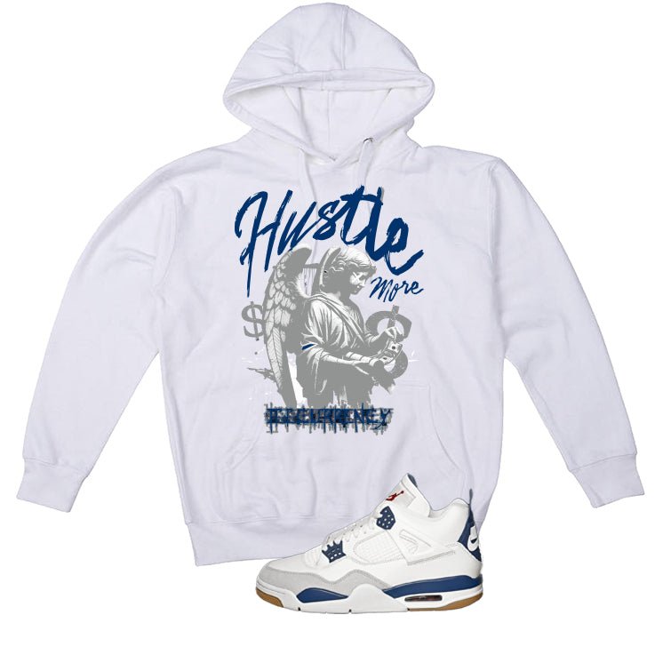 Nike SB x Air Jordan 4 Navy White T-Shirt (Hustle More)| illcurrency