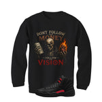 Air Jordan 12 Bloodline Matching T-Shirt, Sweatshirts, & Hoodies Black T-Shirt (Dont follow the money)| illcurrency