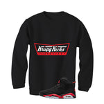 Air Jordan 6 Reverse Infrared Matching T-Shirt, Sweatshirts & Hoodies Black T-Shirt (Krispy Kicks)| illcurrency