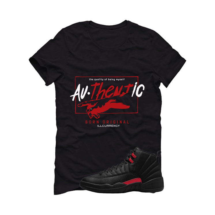 Air Jordan 12 Bloodline Matching T-Shirt, Sweatshirts, & Hoodies Black T-Shirt (Authentic)| illcurrency