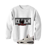 Air Jordan 4 Flight Club Matching T-Shirt, Sweatshirts & Hoodies White T-Shirt (By Any Means)| illcurrency