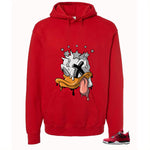 Air Jordan 4 Toro Bravo Matching T-Shirt, Sweatshirts, & Hoodies Red T-Shirt (Ducked)| illcurrency