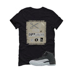 Air Jordan 12 Black/Wolf Grey Black T-Shirt (Cut from a different cloth)| illcurrency