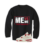 Air Jordan 4 Valentine’s Day (Sierra Red) Matching T-Shirt, Sweatshirts & Hoodies Black T-Shirt (Me Vs Me)| illcurrency