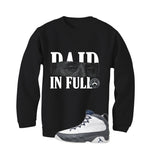 Air Jordan 9 Flint Grey Matching T-Shirt, Sweatshirts & Hoodies Black T-Shirt (Paid in Full)| illcurrency