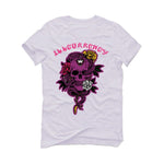 J Balvin x Air Jordan 3 Medellin Sunset - White T-Shirt (Snake skeleton rose)