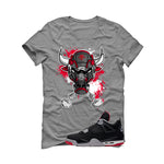 Air Jordan 4 Bred Matching T-Shirt Bull #4