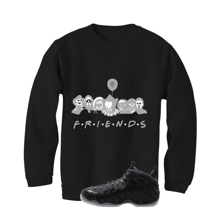 NIKE FOAMPOSITE ONE CARBON FIBER Matching T-Shirt, Sweatshirts & Hoodies Black T-Shirt (Friends)| illcurrency
