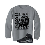 Air Jordan 8 Chrome Matching T-Shirt Grey T-Shirt (Lion of Judah)| illcurrency