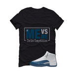 Air Jordan 12 French Blue Black T-Shirt (Me Vs Me)| illcurrency