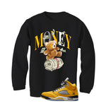 Air Jordan 5 Tokyo Matching T-Shirt, Sweatshirts & Hoodies Black T-Shirt (Money Bear)| illcurrency
