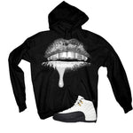Air Jordan 12 Taxi Matching T-Shirt, Sweatshirts & Hoodies Black T-Shirt (Lips)| illcurrency