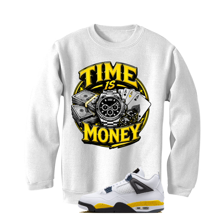Air Jordan 4 Tour Yellow Matching T-Shirt Time is Money
