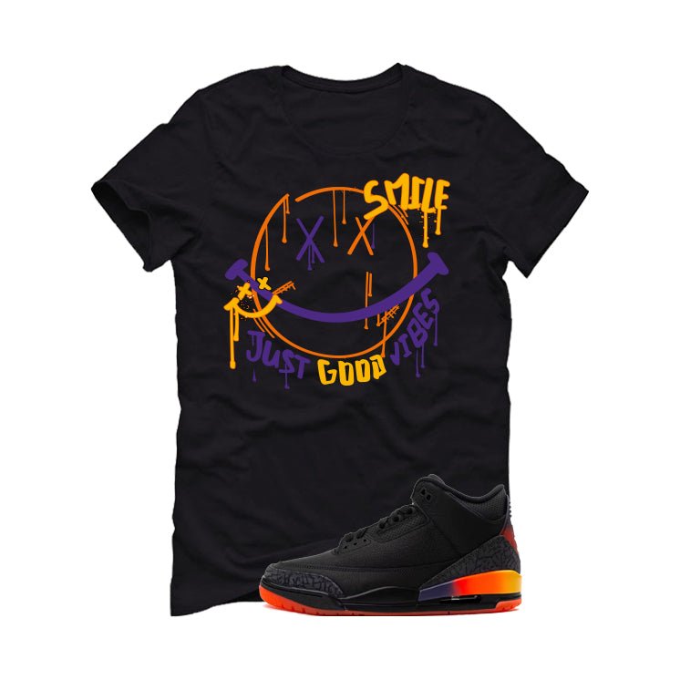 J Balvin x Air Jordan 3 Rio Black T-Shirt (Smile)